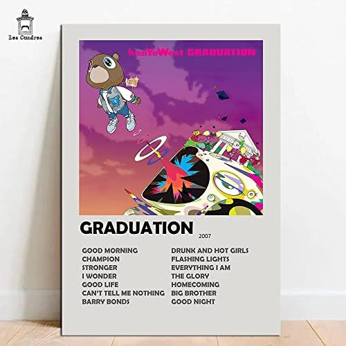 Quadro Placa Decorativa Kanye West Graduation